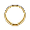 14K White-Yellow Gold 8mm - Two Tone Men's Wedding Band in Satin Finish - MBH0130-80M4JJJ-Gabriel & Co.-Renee Taylor Gallery
