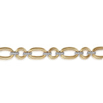 Link Chain Bracelet 14K White and RD Yellow Gold Diamond 0.4ct Contemporary Collection - TB4931M45JJ-Gabriel & Co.-Renee Taylor Gallery