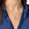 Luna Delicate Charm Necklace - Sapphire Blue-Julie Vos-Renee Taylor Gallery
