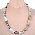 18K and Diamond "Candy" Ball Clasp Roman Glass Beads Necklace - M-171CD