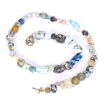 18K and Diamond "Candy" Ball Clasp Roman Glass Beads Necklace - M-171CD