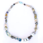18K and Diamond "Candy" Ball Clasp Roman Glass Beads Necklace - M-171CD