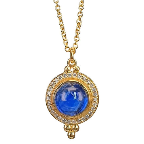 14K Yellow Gold Diamond and Kyanite Pendant Necklace – M10039-Marika-Renee Taylor Gallery