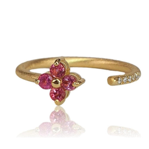14K Yellow Gold and Diamond and Gemstone Ring – M10063-Marika-Renee Taylor Gallery