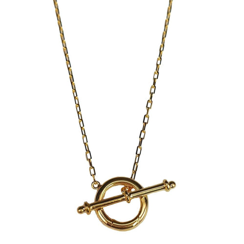 14K Gold Circle Toggle Necklace – M10081-Marika-Renee Taylor Gallery