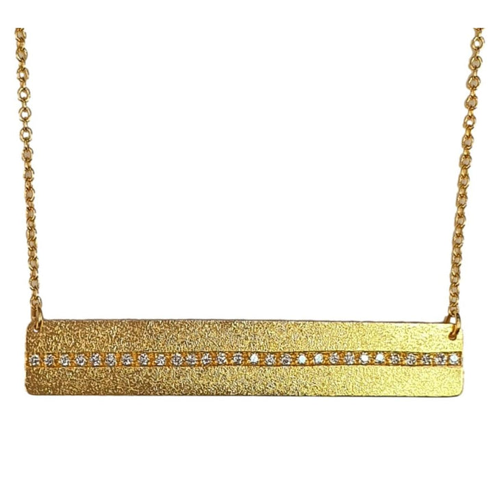 14K Gold Diamond Station Bar Necklace – M10176-Marika-Renee Taylor Gallery