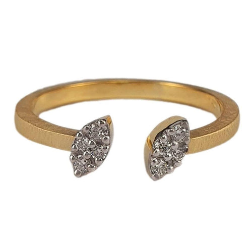 14K Gold Open Band Ring with Diamond Accents – M10193-Marika-Renee Taylor Gallery