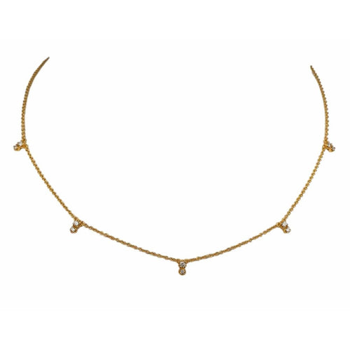 14K Gold Diamond Accent Station Necklace – M10194-Marika-Renee Taylor Gallery
