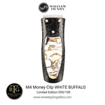 Pharao White Buffalo Limited Edition Money Clip - M4 WHITE BUFFALO-William Henry-Renee Taylor Gallery