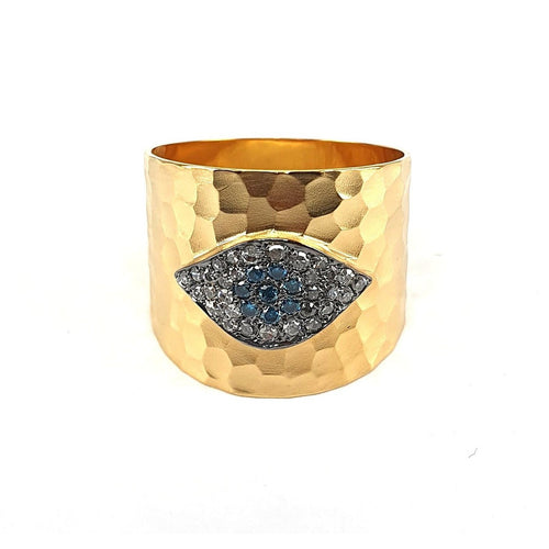 14K Gold Blue Diamond Ring - M7865-Marika-Renee Taylor Gallery