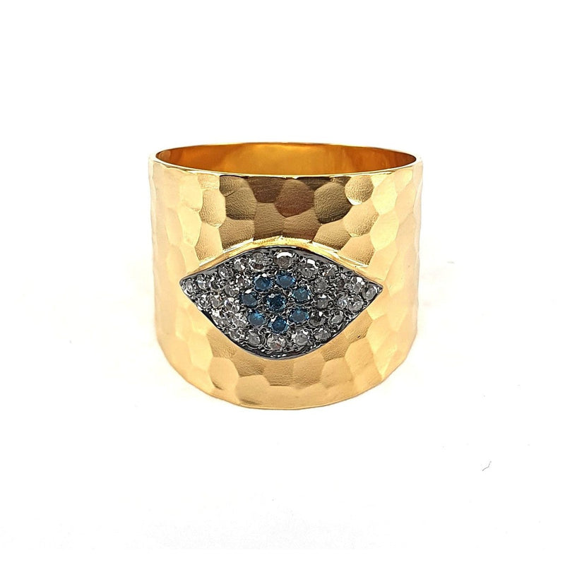 14K Gold Blue Diamond Ring - M7865-Marika-Renee Taylor Gallery