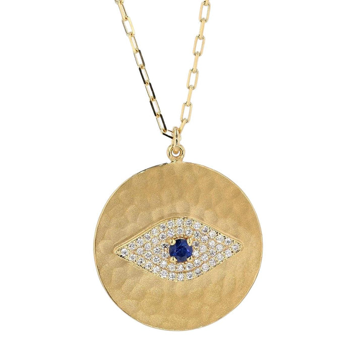 14K Gold & Diamond Evil Eye Necklace - M8597-Marika-Renee Taylor Gallery