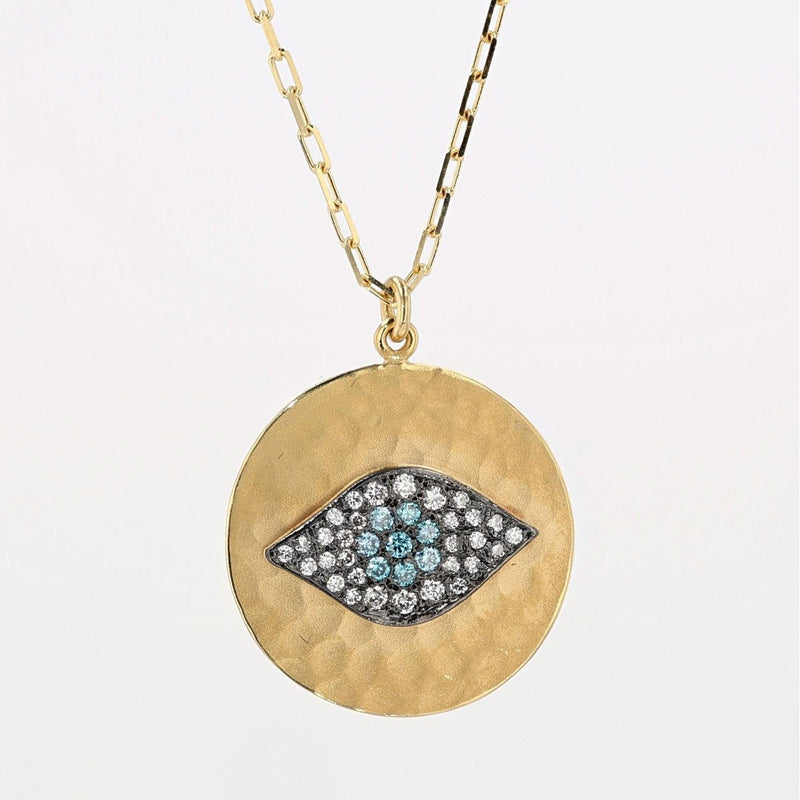 14K Gold Blue & White Diamond Necklace - M8598-Marika-Renee Taylor Gallery
