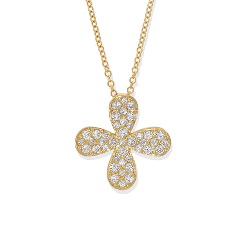 Marika 14k Gold & Diamond Flower Necklace - M8822-Marika-Renee Taylor Gallery