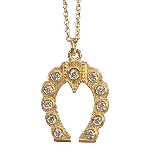 14K Gold and Diamond Horseshoe Necklace - M9978-Marika-Renee Taylor Gallery