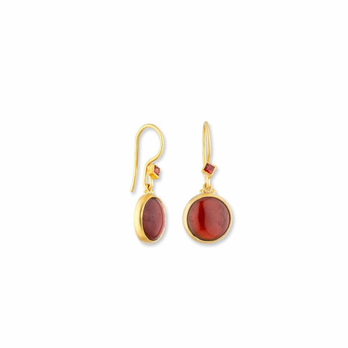 Mara Garnet Earrings with Pearls & Sapphire by Lika Behar