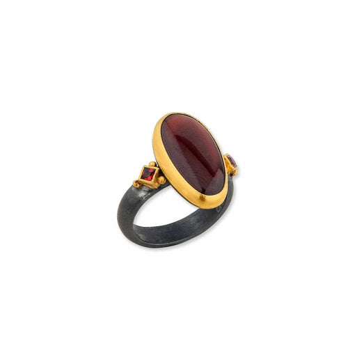 Mara Ring with Garnet & Sapphire by Lika Behar