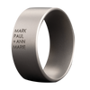 (9mm) Minimalist Titanium Flat Matte w/ Roman Numeral Date Deep Engraving - K9MTI601:ENG-DAT-10-Heavy Stone-Renee Taylor Gallery