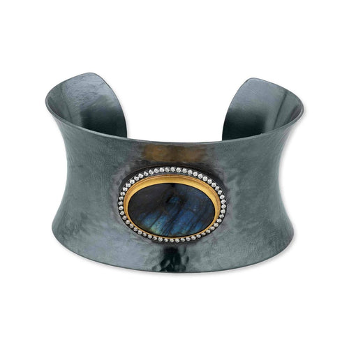 Moondance Labradorite Cuff with Diamond by Lika Behar