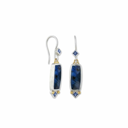 Moondance Earrings with Labradorite & Sapphire by Lika Behar