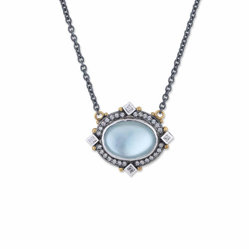 Moondance Necklace with Blue Topaz & Diamond by Lika Behar