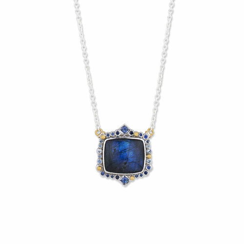 Moondance Necklace with Labradorite & Sapphire by Lika Behar