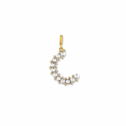 Crescent Moon Pendant with Diamond by Lika Behar