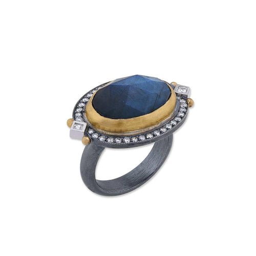 Moondance Ring with Labradorite & Diamond by Lika Behar