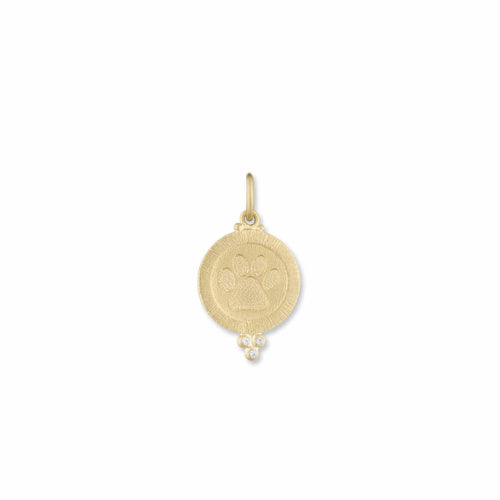 Paw Print Medallion with Diamonds by Lika Behar