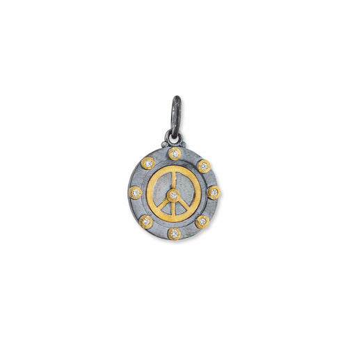 Peace Medallion with Diamonds-goxd by Lika Behar