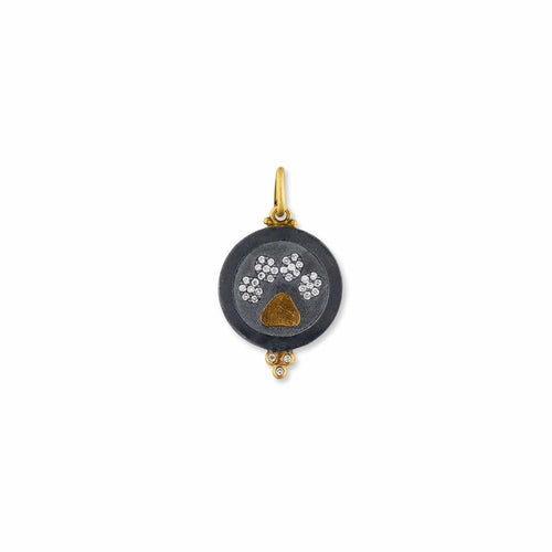 Paw Print Medallion with Diamonds by Lika Behar