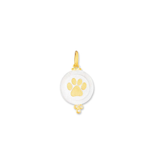 Paw Print Medallion with Diamonds by Lika Behar