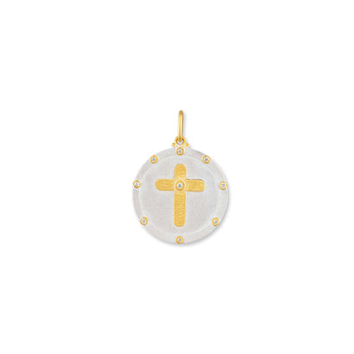 Cross Medalion with Diamonds by Lika Behar