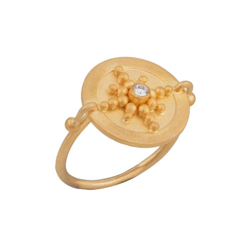 Medallion Compass Ring, Diamond by Lika Behar