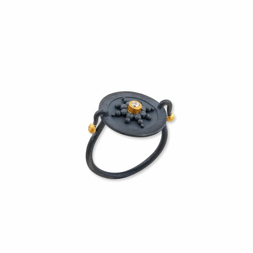 Medallion Compass Ring, Diamond by Lika Behar