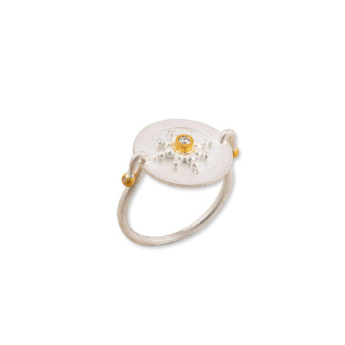 Medallion Compass Ring, Diamond by Lika Behar