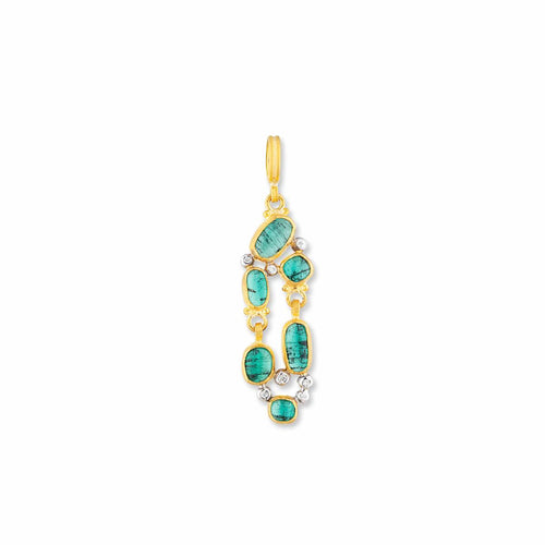 Medley Emerald Pendant with Diamonds by Lika Behar