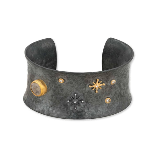 Moonlight Starbursts Cuff Bracelet - MNL-B-110-GOXDMS-Lika Behar-Renee Taylor Gallery