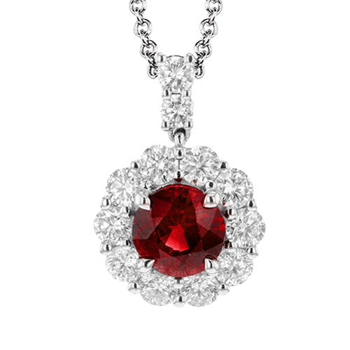 18k White Gold, Diamond & Ruby Necklace - MP2047-Simon G.-Renee Taylor Gallery