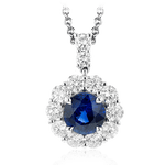 18k White Gold, Diamond & Tempera Sapphire Necklace - MP2047-Simon G.-Renee Taylor Gallery