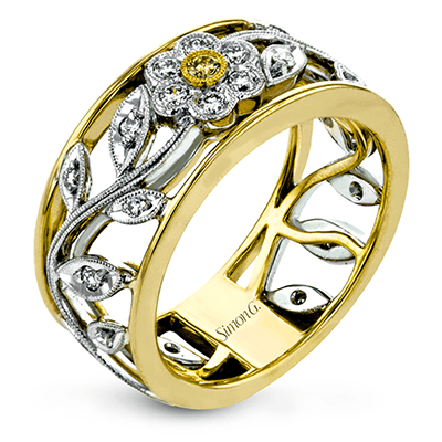 18k White & Yellow Gold Diamond Ring - MR1000-YW-Simon G.-Renee Taylor Gallery