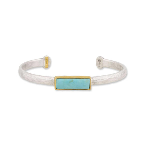 My World Tq Open Bracelet with Turquoise Kingman by Lika Behar