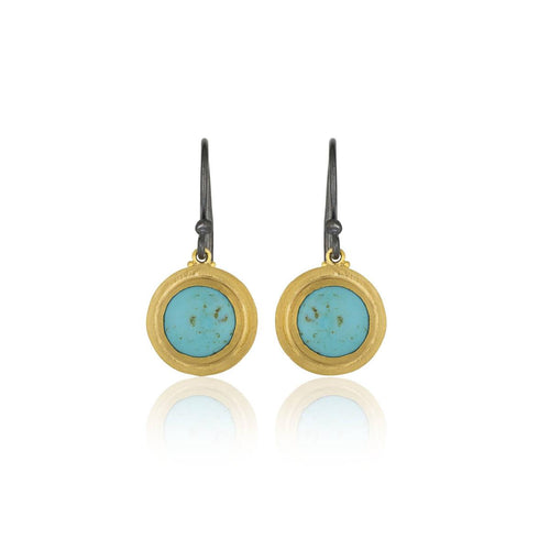 My World Earrings with Turquoise Kingman by Lika Behar