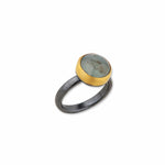 My World Round Aquaprase Ring by Lika Behar