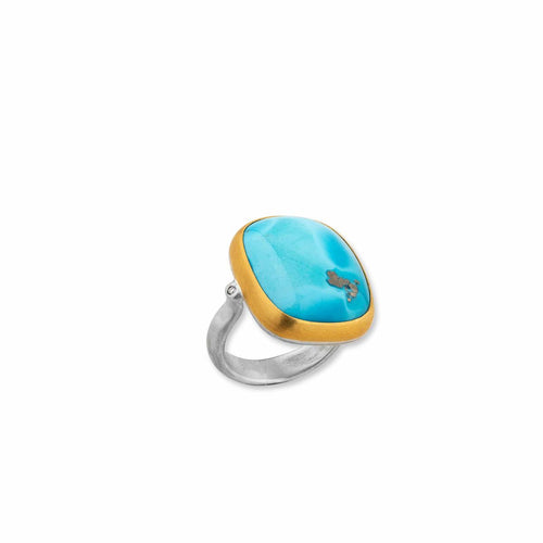My World Lagoon Ring with Turquoise & Diamond by Lika Behar