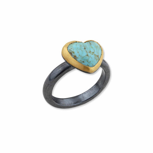 My Love Ring with Turquoise Kingman by Lika Behar