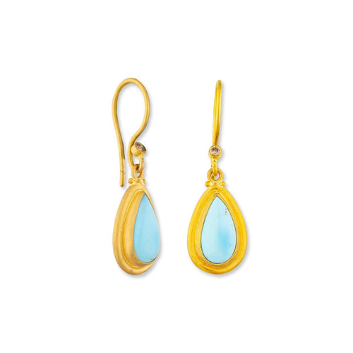 My Sky Turquoise 22k & Diamond EW by Lika Behar