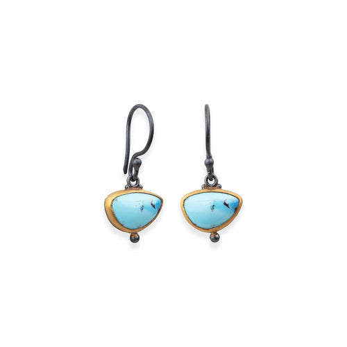 My Sky Golden Hill Turquoise Earrings by Lika Behar