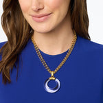 Madison Statement Pendant Necklace- Tortoiseshell-Julie Vos-Renee Taylor Gallery