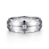 14K White Gold Diamond Men's Wedding Ring in Satin Finish - MR15675W44JJ-Gabriel & Co.-Renee Taylor Gallery